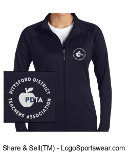 Ladies Stretch Tech-Shell Full Zip Design Zoom